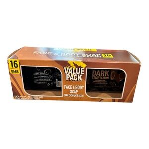 Axe‎ Dark Temptation Face & Body Soap Value Pack 6 Bars Dark Chocolate Scent
